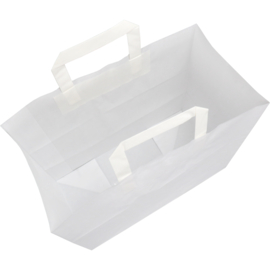 Draagtas wit kraft papier 32/17x27cm 250st Tpk270776