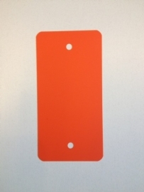 PVC-labels 54x108mm oranje 2 gaten 1000s Td35987114