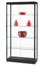 Vitrine 200x100x40cm zwart 100ZW200