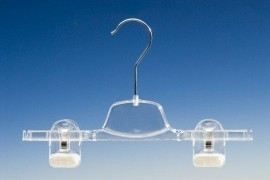 Transparante hanger met 2 klemmen KL1-22/28L