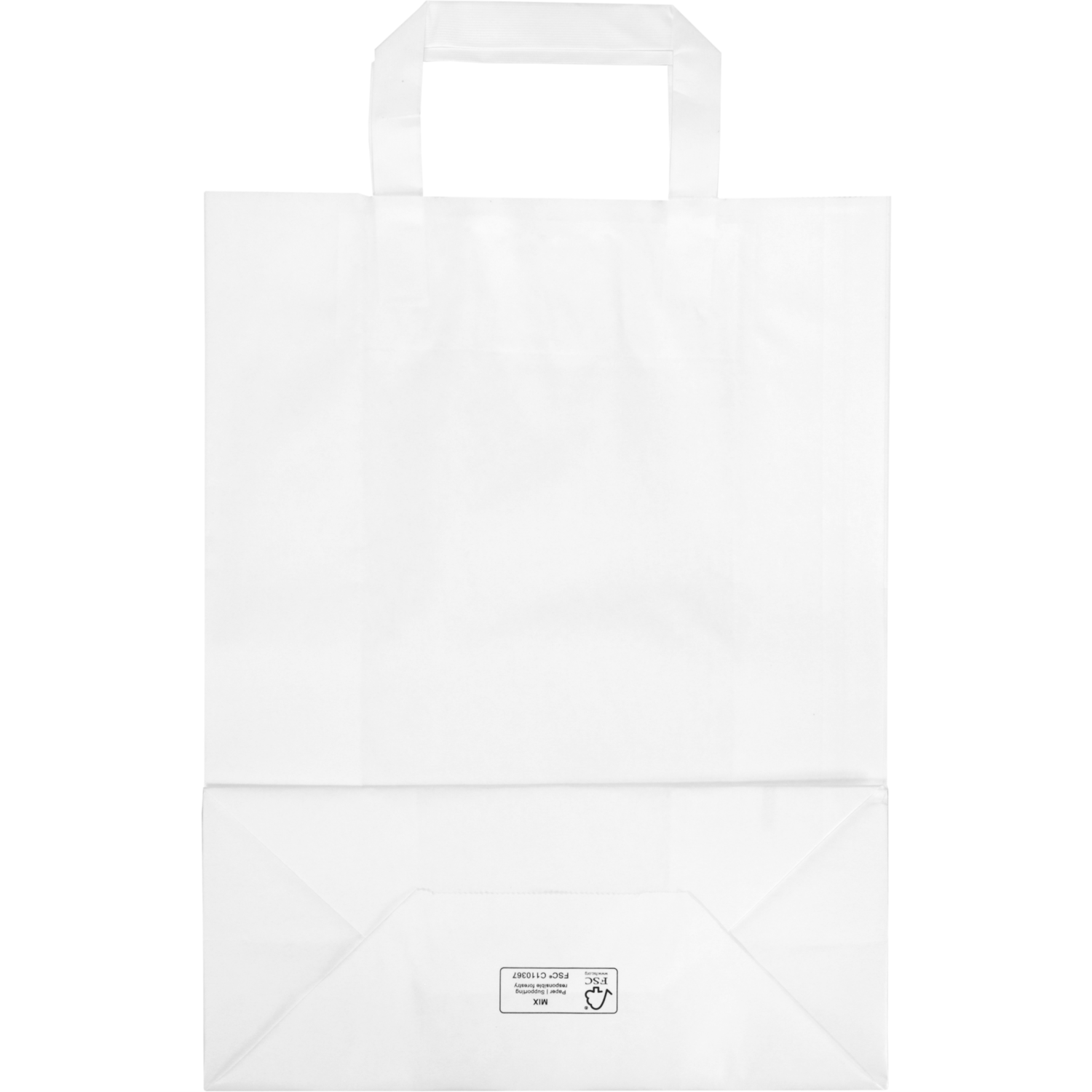 Papieren draagtas wit 26/12x35cm Tpk270784