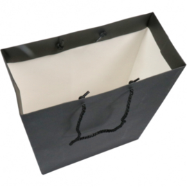 Draagtas zwart met koord 27x12x37cm 100st Tpk269756