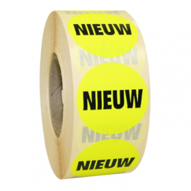 Prijssticker Ø35mm fluor geel NIEUW 1000/rol Mt27500035