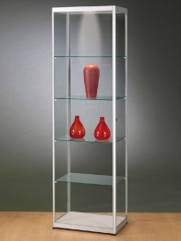 Vitrine 200x60x40cm zilver 60ZG200