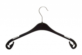Kunststof kledinghanger zwart 43cm los/per stuk T43L