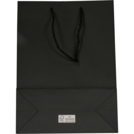 Draagtas zwart met koord 27x12x37cm 100st Tpk269756