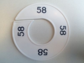 Maatring 9 cm wit/zw 58 Td05601058