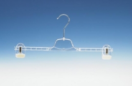 Transparante hanger met 2 klemmen 200st KL1-36/40