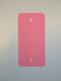 PVC-labels 54x108mm rose 2 gaten 1000st Td35987115