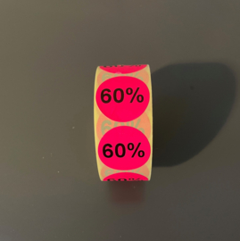 Etiket Ø35mm fluor roze 60% 1000/rol Th99032065