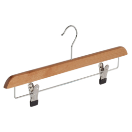 Houten hanger 34cm met klemmen Tus7107009L