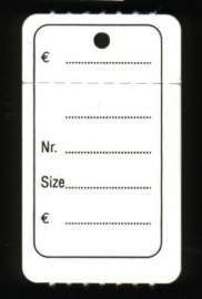 Hangetiket zwart bedrukt met perforatie 30x50mm Td27905300