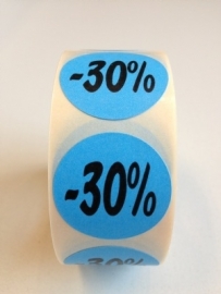 Etiket 27mm blauw -30% 500/rol Td27511630