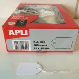 Apli hangetiket met koord 22x35mm 500st Td35252235