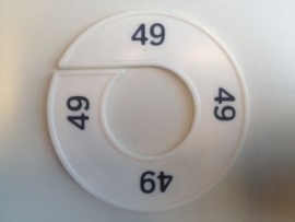 Maatring 9 cm wit/zw 49 Td05601049