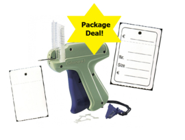 Package deal textieltang, riddersporen, bedrukte etiketten en naalden Tpd012017B