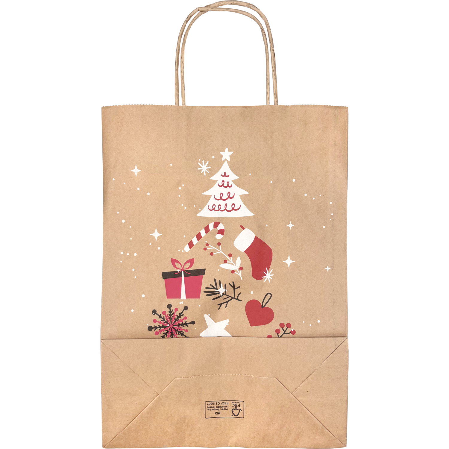 Draagtas Kerstboom 32x12x41cm Tpk270800