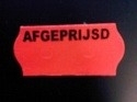 Etiket 26x12 golfrand fluor rood perm AFGEPRIJSD Td27113098
