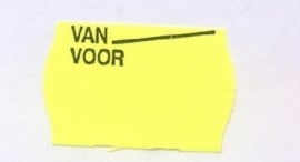 Etiket 26x16 golfrand geel permanent Van Voor Td27183093