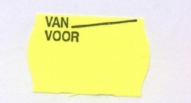 Etiket 26x16 golfrand geel afneembaar Van Voor Td27183193