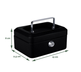 Geldkistje 15cm zwart Tso100-MB