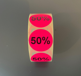 Etiket Ø35mm fluor roze 50% 1000/rol Th99032064