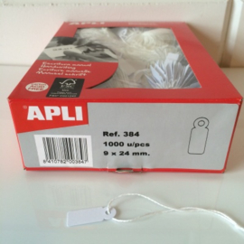 Apli hangetiket met koord 9x24mm 1000st Td35250924