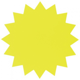 Ster fluor geel 18cm 20st Tfr18016S