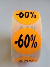 Etiket 27mm oranje -60% 500/rol Td27511660