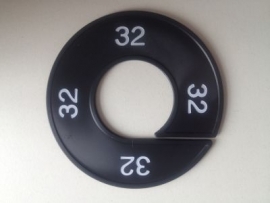 Maatring 9 cm zw/wit 32 Td05602032