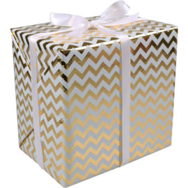 Cadeaupapier wit-goud 50cm 200m Tpk349225