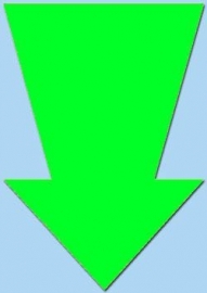 Pijl fluor groen 15cm 50st Tfr15017P