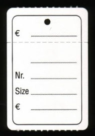 Hangetiket zwart bedrukt met perforatie 40x60mm Td27906400