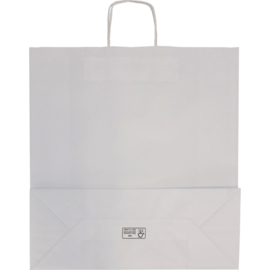 Papieren draagtas wit 45/17x48cm 100st Tpk270672