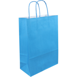 Draagtas papier blauw 24/11x33cm 50st Tpk270685