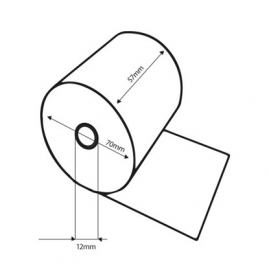 Kassa/printerrol 57x70x12 wit Td37125770