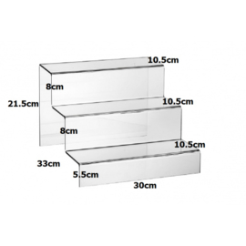 Trapstandaard 3 treden 300x110x50mm zwart Tn2201101