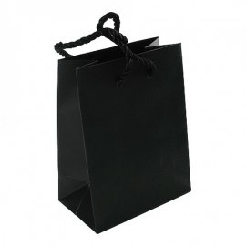 Draagtas zwart met koord 27x12x37cm 100st Tpk270331