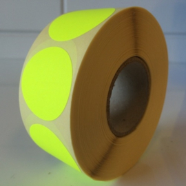 Prijssticker Ø35mm fluor geel 1000/rol Td27501635