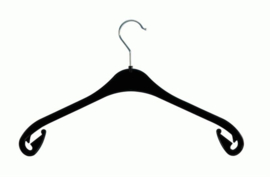 Kunststof kledinghanger zwart 43cm los/per stuk NA43L