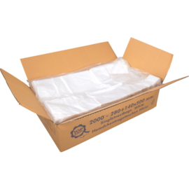 Hemddraagtas wit 28/14x50cm 2000st Tpk290124