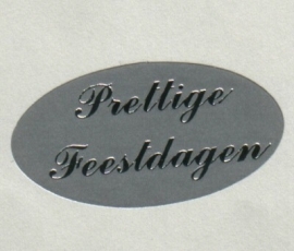 Etiket Prettige Feestdagen zilver/zilver Td27517180