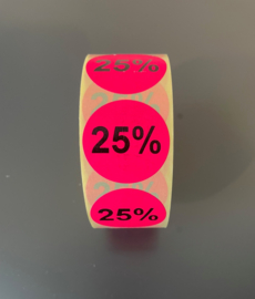 Etiket Ø35mm fluor roze 25% 1000/rol Th99032066