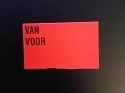 Etiket 26x16 rechthoek fluor rood semi-perm VAN VOOR Td27173494