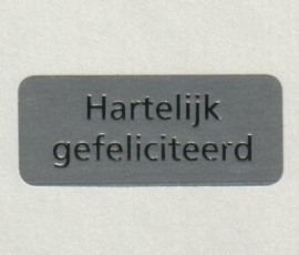 Etiket Hartelijk Gefeliciteerd zilver/zilver Td27515590