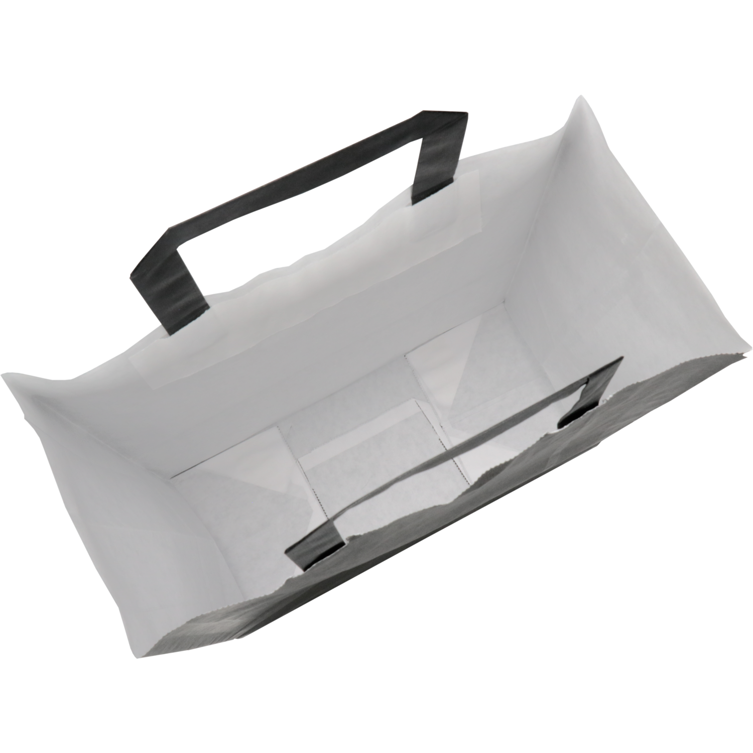 Draagtas zwart papier 26x12x35cm 250st Tpk270446