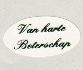 Etiket Van harte Beterschap wit/groen Td27515220