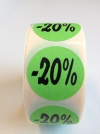 Etiket 27mm groen -20% 500/rol Td27511620