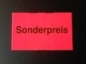 Etiket 26x16 rechthoek fluor rood Sonderpreis Td27173091