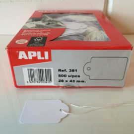 Apli hangetiket met koord 28x43mm 500st Td35252843